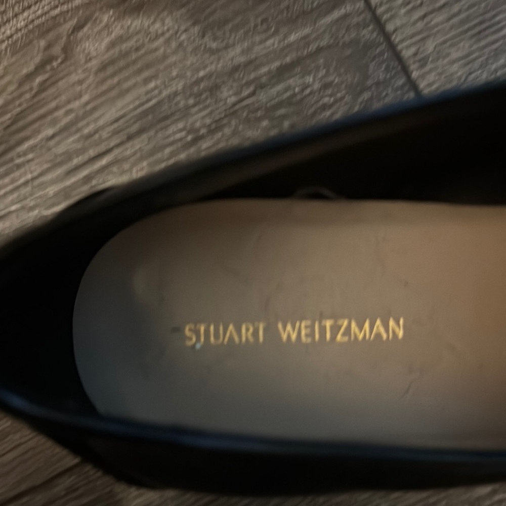 Black Patent Leather Loafers with Pearl Accents - Picture 4 of 6